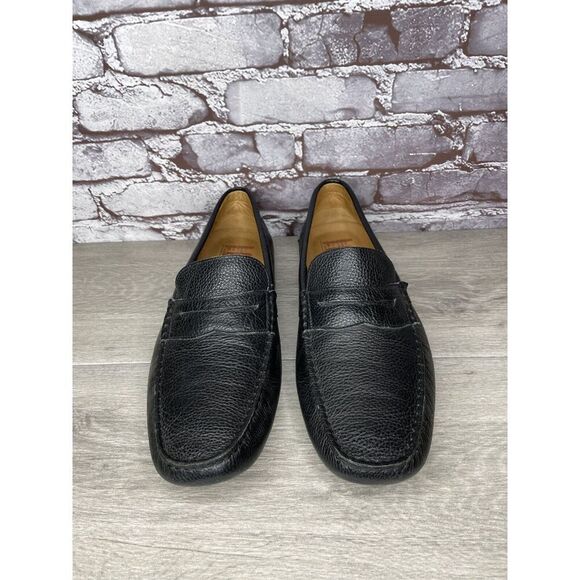1901 Black Leather Penny Loafers Slip On Driving Shoes Men’s Sz 13M US/46EU - Picture 13 of 16